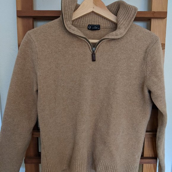 J Crew Lambswool Quarter Zip - Picture 2 of 6